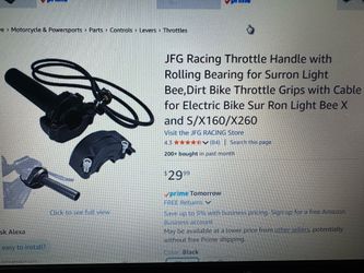 E-bike throttle with rolling bearing