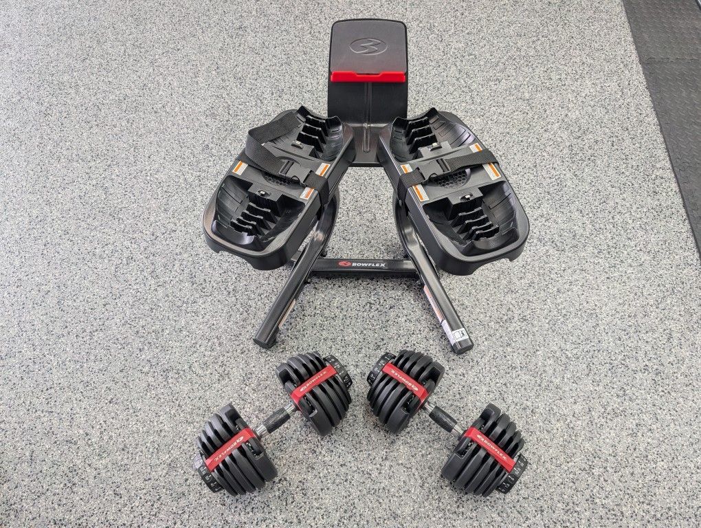 Bowflex Adjustable Dumbbells Set With Genuine Bowflex Stand