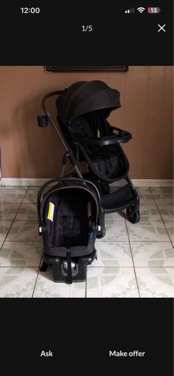 LIKE NEW GRACO MODES NEST TRAVEL SYSTEM CAR SEAT AND BASSINET 3 IN 1