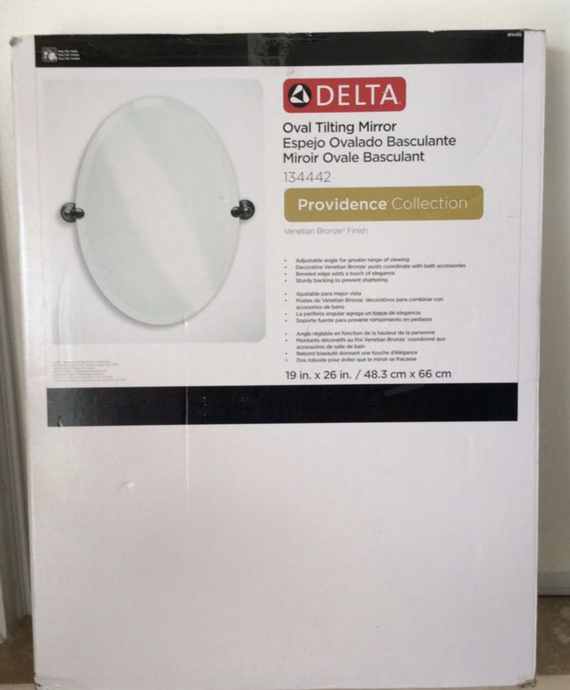 Delta Oval Tilting Mirror 19”