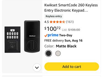 Kwikset SmartCode 260 Keyless Entry Deadbolt