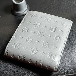 MCM Grey Leather Wallet (like New Condition)