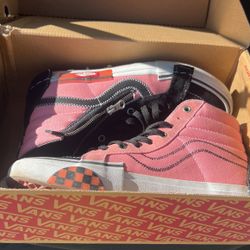 Hi Top Pink Vans Size 9