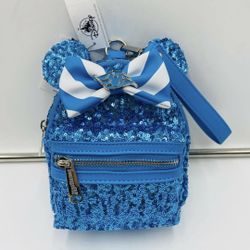 Disney Cruise Line Loungefly Teal Sequin Wristlet Bag