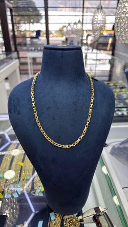 Chain 14k gold solid  22 inch by 5 mm
