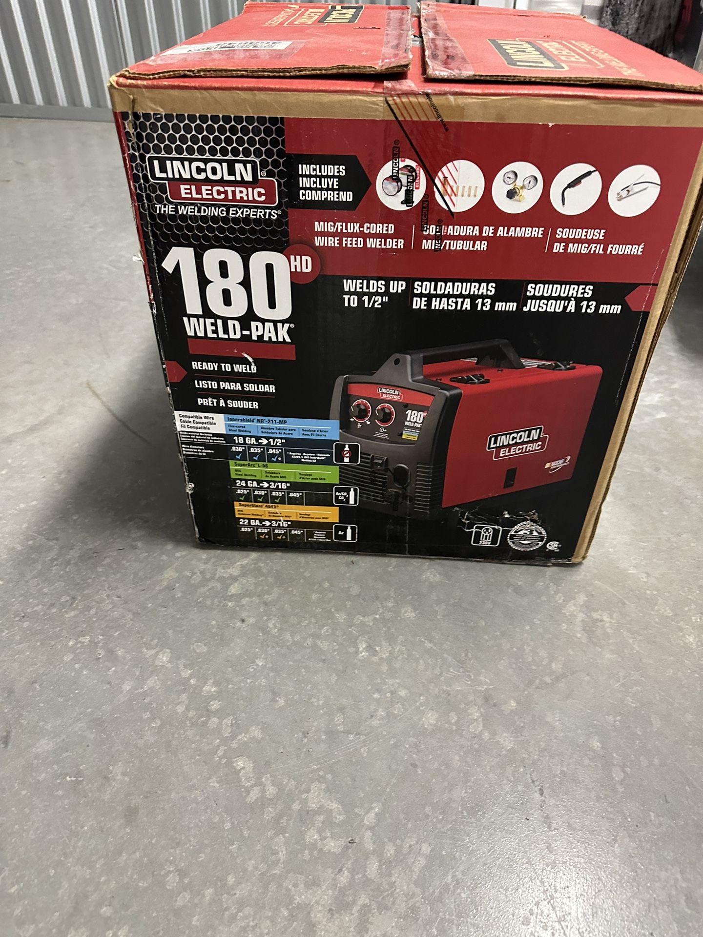 180 Amp Weld-Pak 180i Multi-Process Stick/MIG/Flux-Core/TIG, 120V or 230V Aluminum Welder with Spool Gun sold separately