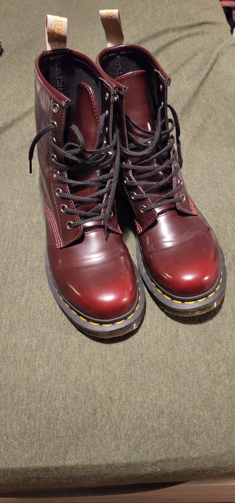 Dr Marteens 1460 8-Eye Vegan Boot- Cherry Red