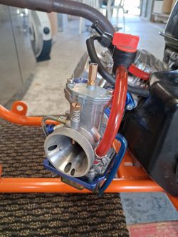 All blue carburetor setup