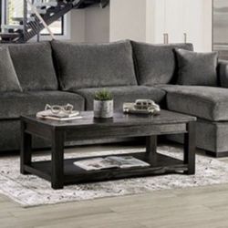 Grey Chenille Sectional Brand New In Box