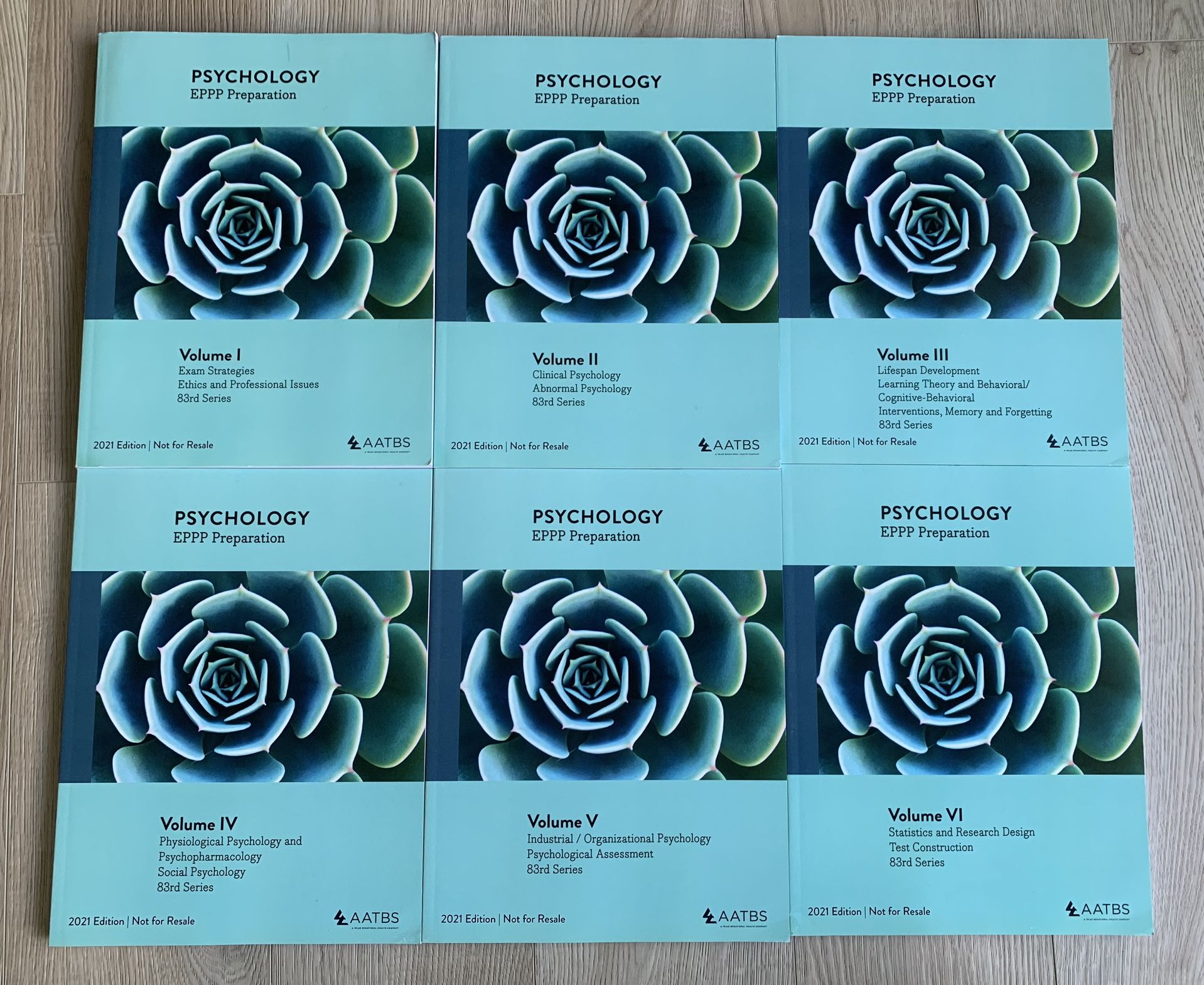 6 Books - EPPP Comprehensive Study Volume - For Psychology Licensing Exam - 2021 Edition (New - Unmarked) 