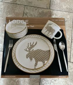 New Lodge 16-piece Dinnerware Plate Set