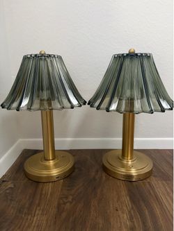 Hearth & Heart Green Side Table LED Lamps