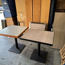 Restaurant Tables Aluminum And Wood 