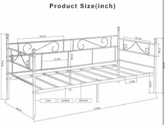 Twin Size Metal Bed Frame