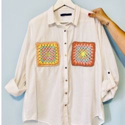 Crochet Patch Shirt Custom – Unique Handmade Upgrade