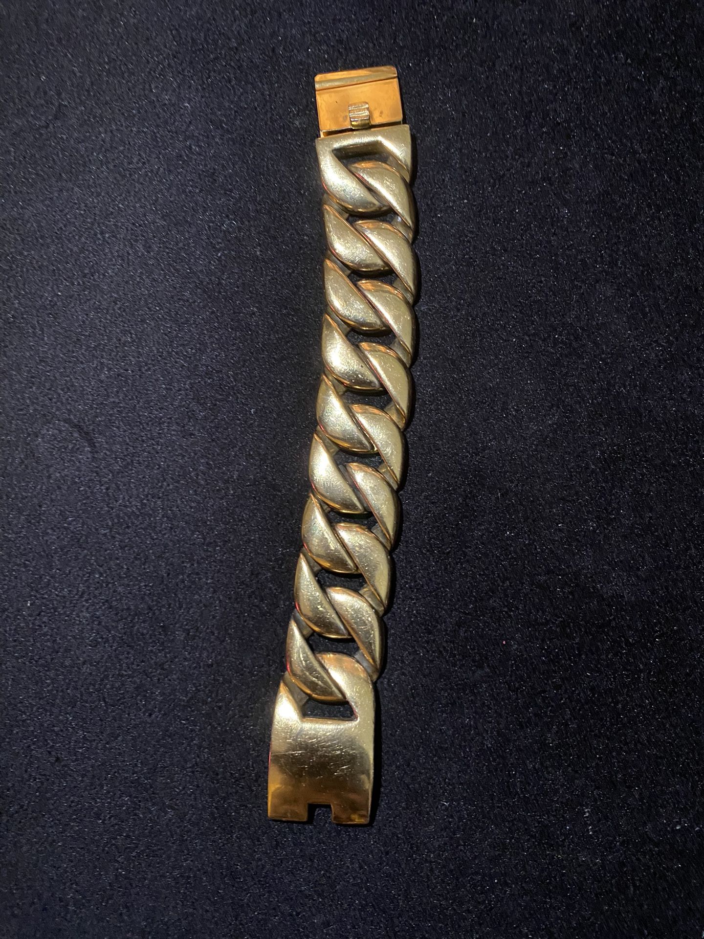 cuban gold plated bracelet