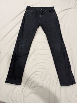 Black 501 Levi Slim Straight Denim Jeans