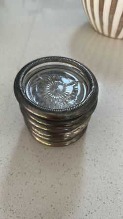 Silver glass coaster 6 of them