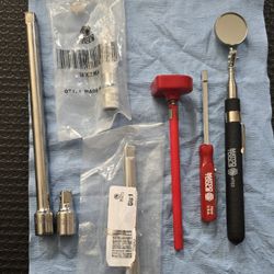 Matco 3/8 socket extensions, Telescoping Inspection Mirror, and Mac thermometer - Read description