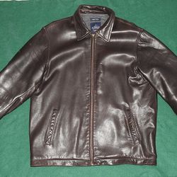 Vintage Men's Nautica Real Leather Jacket