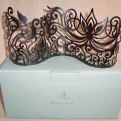Partylite Beautiful Lotus Scroll Centerpiece. New in Box.