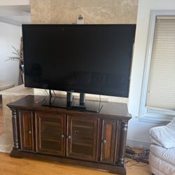 Ashley Furniture Key Town - Dark Brown Finish Tv Stand