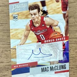 2021-22 Prestige MAC McCLUNG #PBMMC AUTO RC 3 Time NBA Slam Dunk Champion