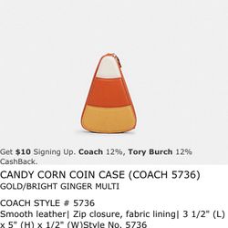 COACH  Candy Corn Coin Purse (Price Is Each)