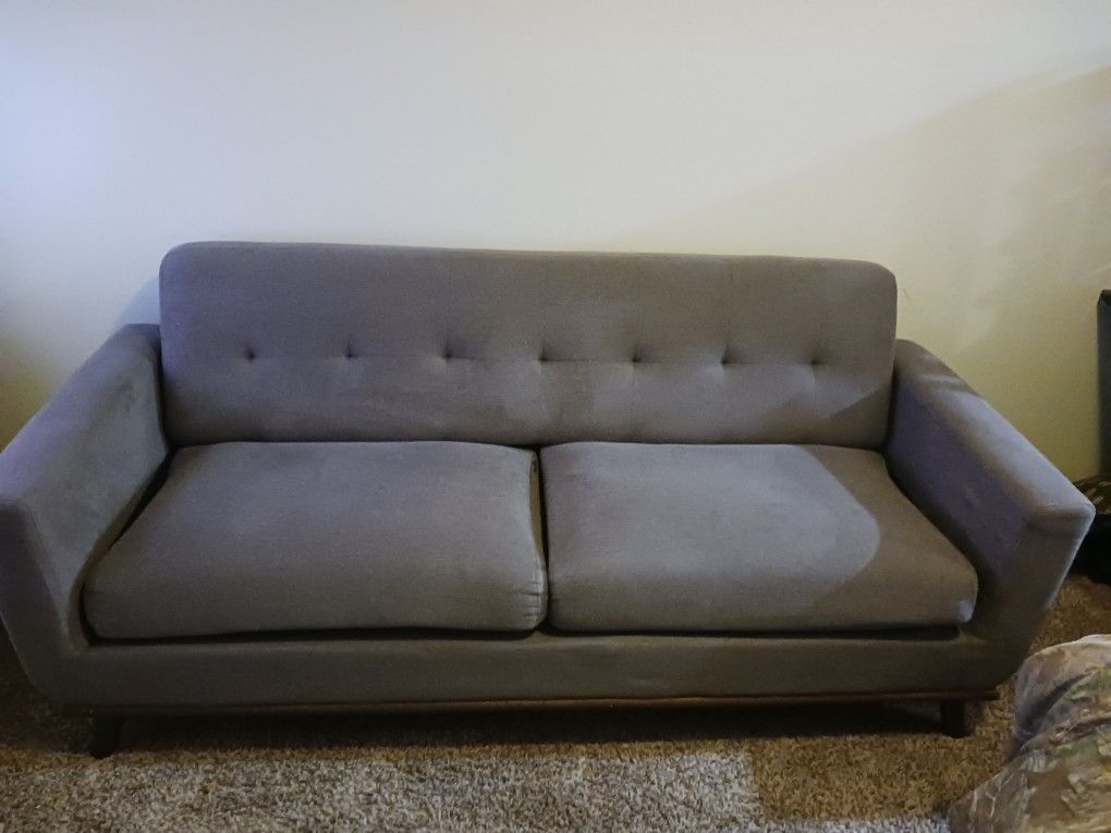 Clean Gray Couch Used But In Good Shape