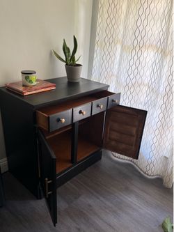 Black wooden cabinet