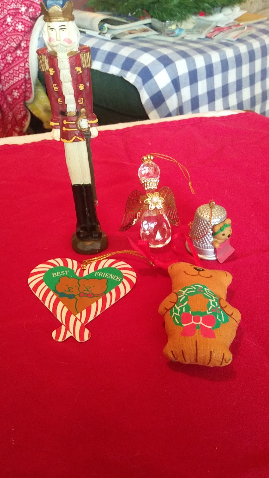 Avon Holiday Ornaments -Set of (4) + Nutcracker (not Avon)