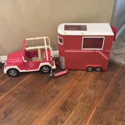 Oh girl house trailer, jeep and scooter