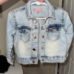 Jean Jacket With Rose Gold Buttons 24 Months 