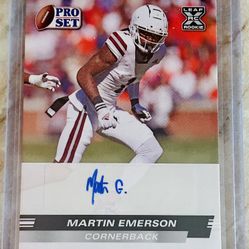 NFL Pro Set Cleveland Browns Martin Emerson Autographed Insert Rookie Card