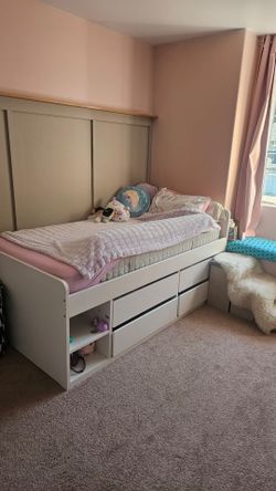 Ikea SLAKT bed with storage