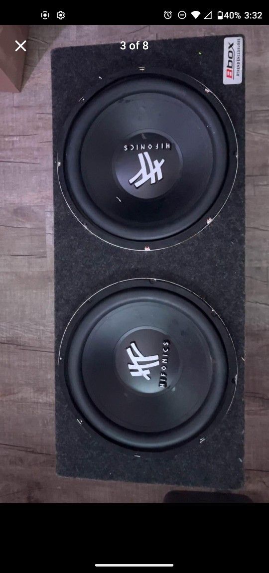 Hifonics 12" Twin Subwoofers With Amp
