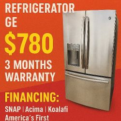 👌👌REFRIGERATOR GE STAINLESS STEEL WITH WARRANTY 