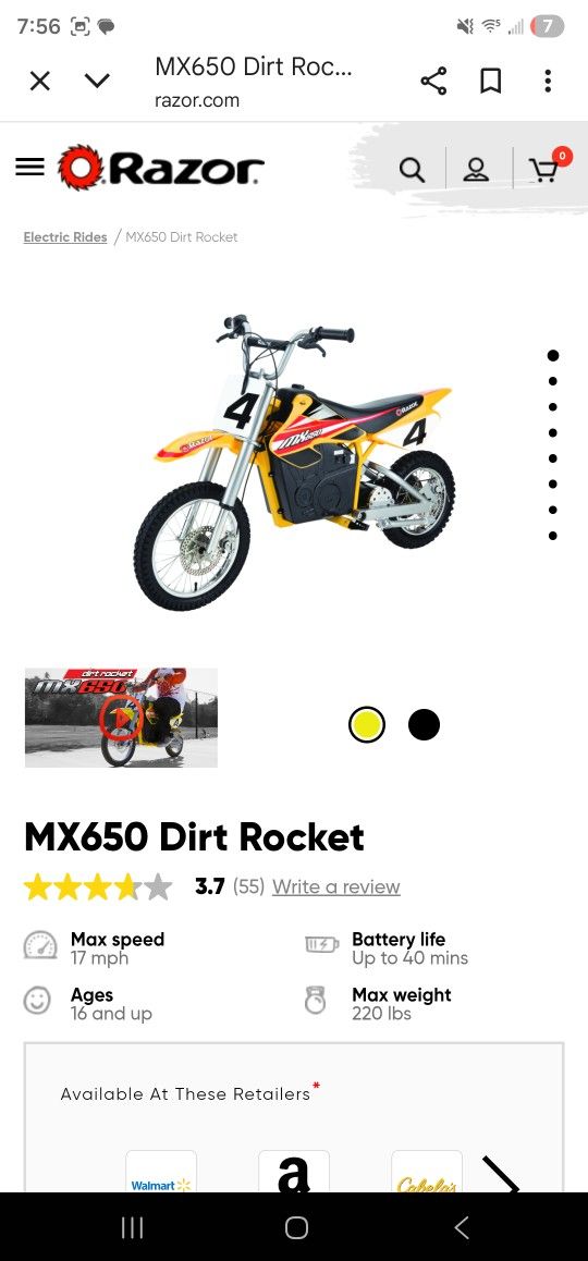 Razor MX650 Barely Used for Sale in El Dorado Hills, CA - OfferUp