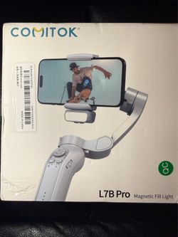 Comitok L7B Pro Magnetic Fill Light Gimbal - Silver