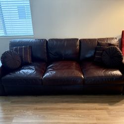 Brown leather Couch
