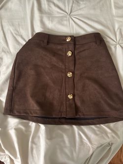 Brown skirt with gold details