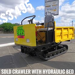 SDLD crawler with hydraulic dump bed $3,495 cash price plus taxes