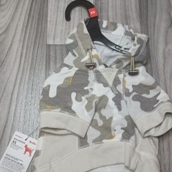 NWT XS Camo Dog Hoodie