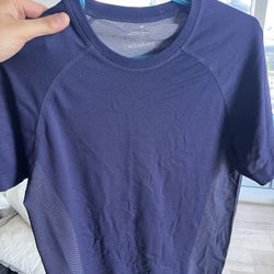 Fabletics Navy Blue Athletic T Shirt