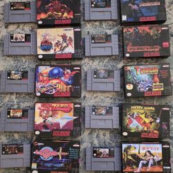 Lot of 10 SNES Games And 10 Boxes. Super Nintendo. **READ**