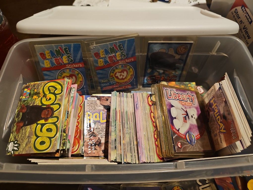 Beanie Babies Sticker Cards Collectible.