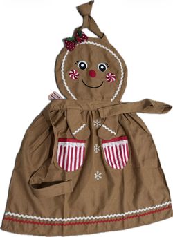 Gingerbread Man Christmas Apron