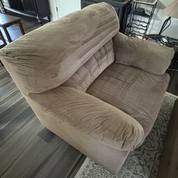 Over-sized Chair and Ottoman