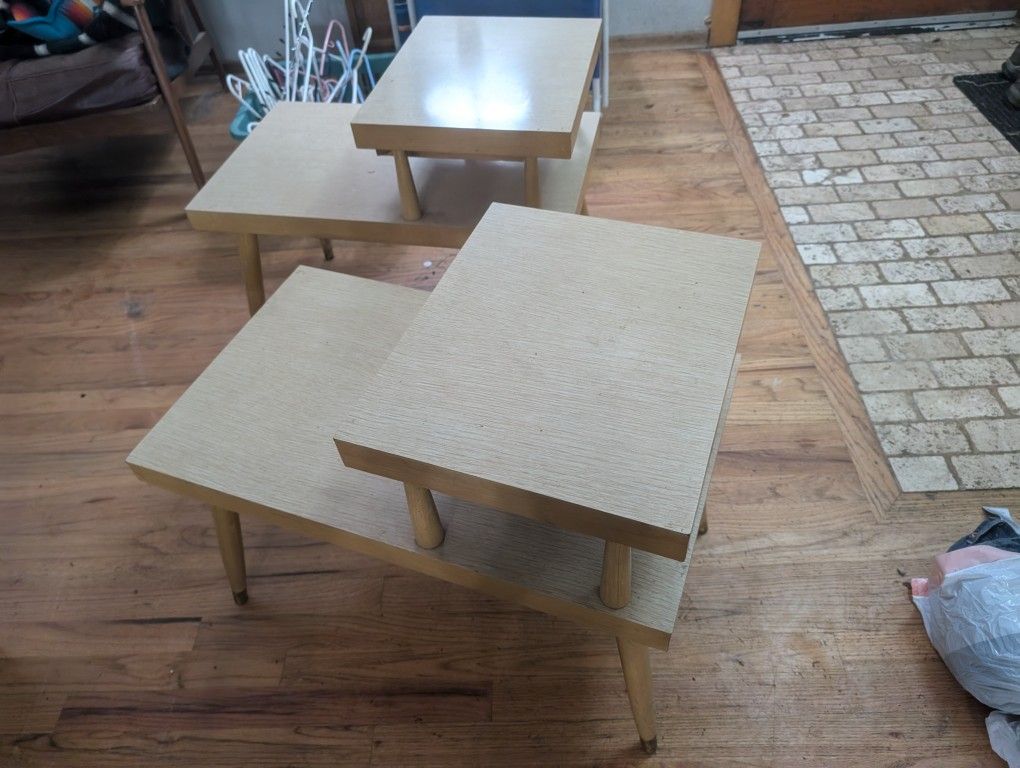 Mid-Century Birch End Tables