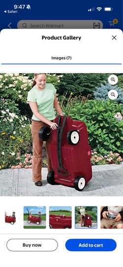 Step2 Red Foldable Kids Wagon with Seatbelts